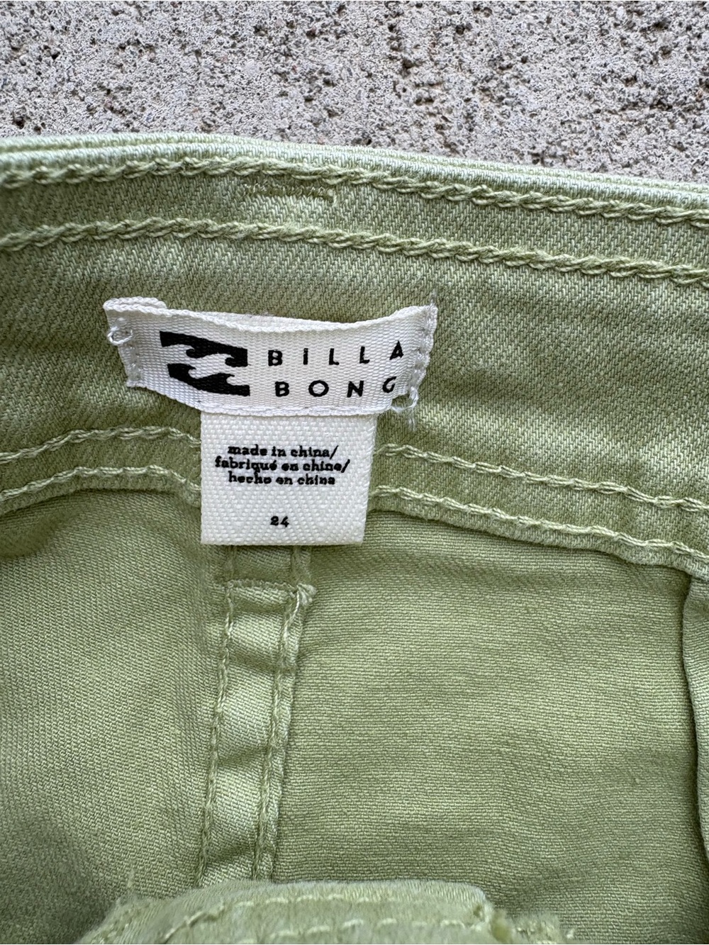 Billabong Free Fall Patch Pocket High Waist Wide Leg Pants Sage 23x27⁠ - Picture 4 of 4